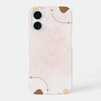 Brown Cream Aesthetic Floral Linktree | iPhone 16 Case