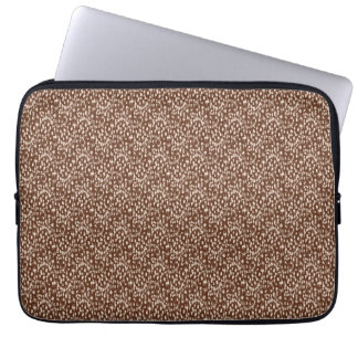 Brown Cream Beige Abstract Pattern Laptop Sleeve