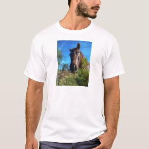 Brown & Cream Coloured Horse blue sky T-Shirt