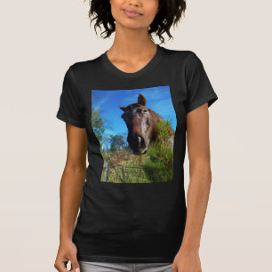 Brown & Cream Coloured Horse blue sky T-Shirt