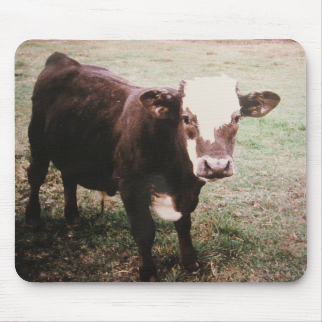 Brown Cream Cow Mouse Mat (Front)