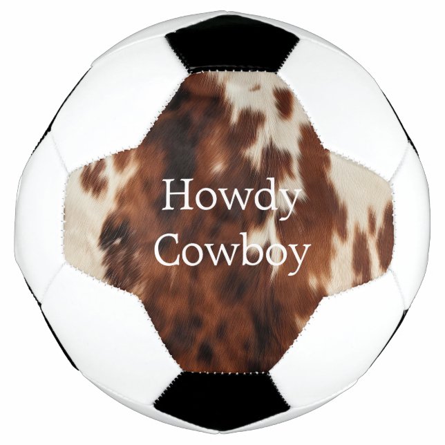Brown Cream Cowhide  Football (Front)