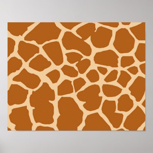 BROWN CREAM GIRAFFE ANIMAL PATTERN BACKGROUNDS WAL POSTER (Front)