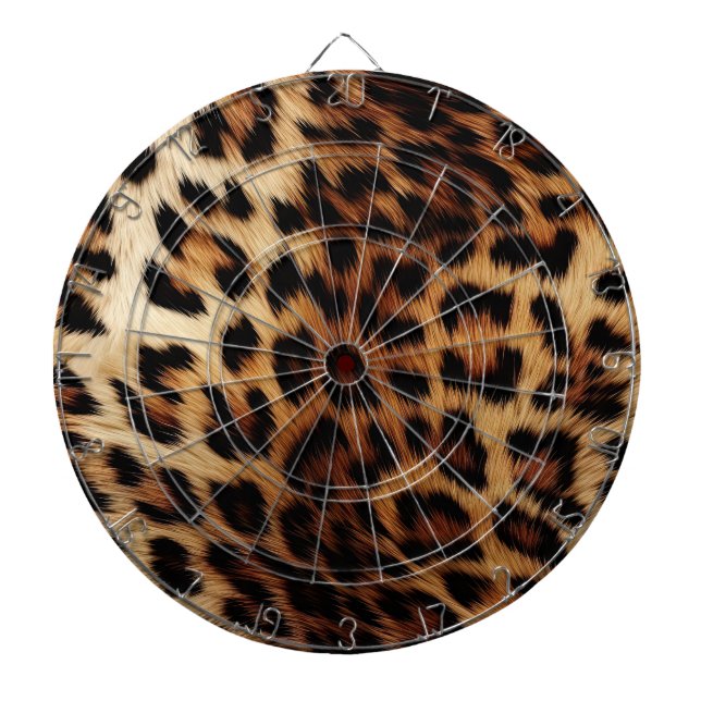 Brown Cream Leopard Animal  Dartboard (Front)