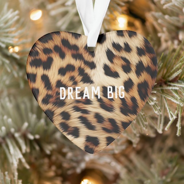Brown Cream Leopard Animal  Ornament (Tree)