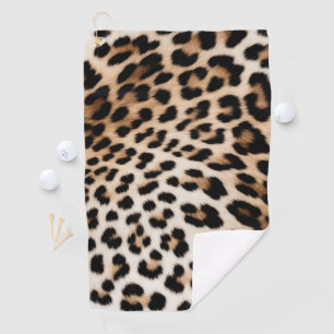 Brown Cream Leopard Golf Towel