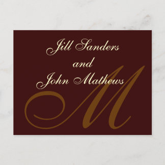 Brown Cream Save the Date Announcements Postcards