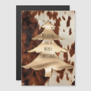 Brown Cream Western Cowhide Christmas