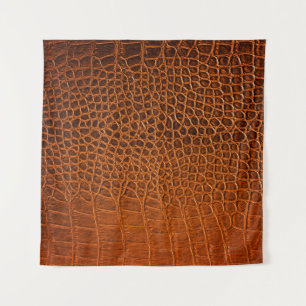 Brown crocodile leather tapestry