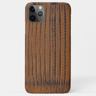 Brown crocodile skin Print iPhone 11 Pro Max Case