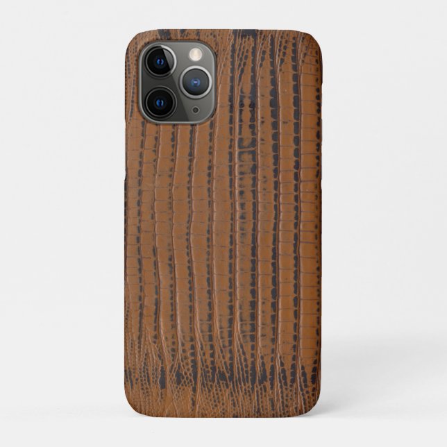 Brown crocodile skin Print Case-Mate iPhone Case (Back)