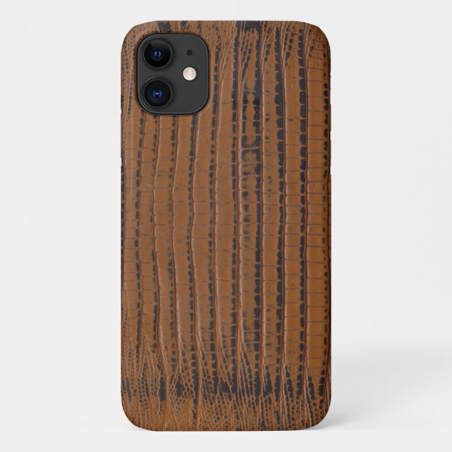 Brown crocodile skin Print Case-Mate iPhone Case (Back)