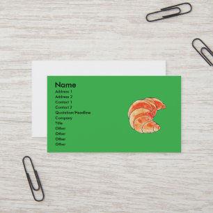 brown croissant bread business card