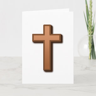 Brown Cross Greeting Cards
