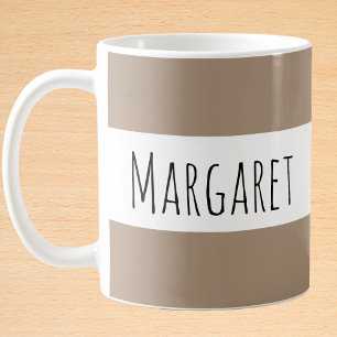 Brown Custom Name Personalized Coffee Mug