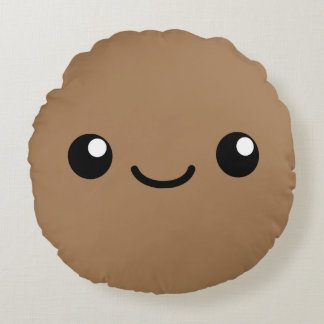 Brown cutie round cushion