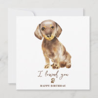 Brown Dachshund Dog Mum Puppy Pets Birthday