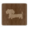 Brown Dachshund Glass Cutting Board Kitchen