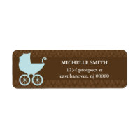 Brown Damask & Carriage Return Address Labels