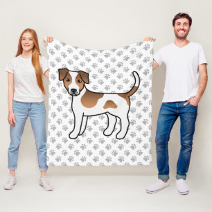 Brown Danish-Swedish Farmdog Cute Cartoon Dog Fleece Blanket