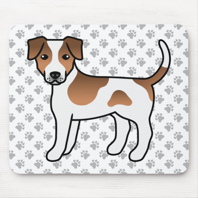 Brown Danish-Swedish Farmdog Cute Cartoon Dog Mouse Mat (Front)