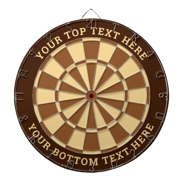 Brown Dartboard with Custom Text (Front)