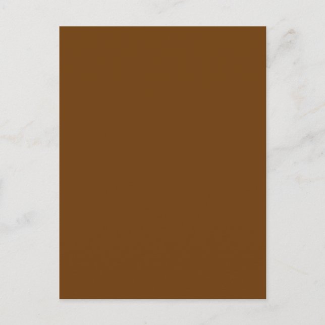 Brown Decor Colour You Can Customise Postcard (Front)