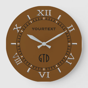 Brown Decor Dial Easily Personalise This Large Clock