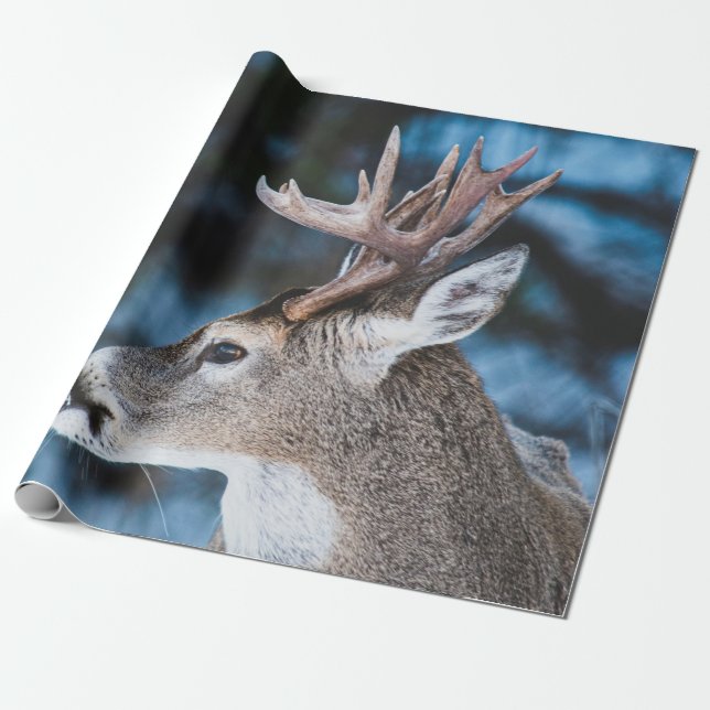 BROWN DEER IN TILT SHIFT LENS WRAPPING PAPER (Unrolled)