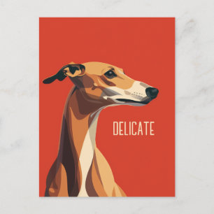 Brown Delicate Greyhound Postcard