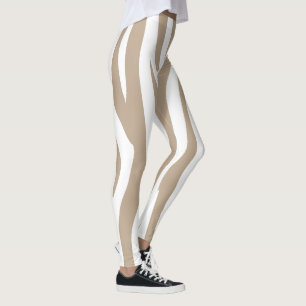 brown design sport women leggings