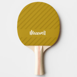 Brown diagonal plastic textured custom name ping pong paddle