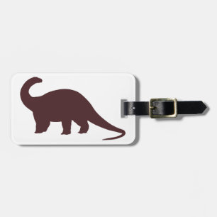 Brown Dinosaur Luggage Tag