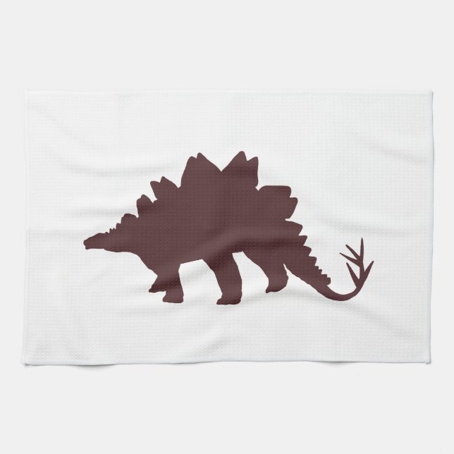 Brown Dinosaur Tea Towel (Horizontal)