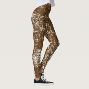 Brown Distressed Leggings