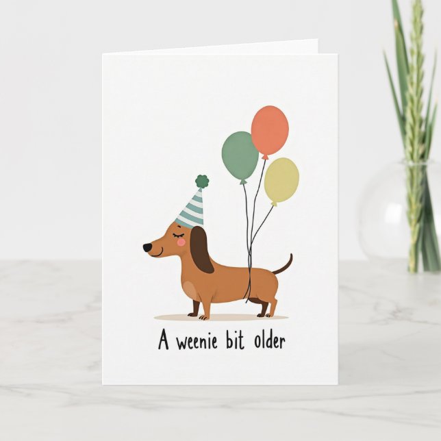Brown Dog Birthday Card (Front)