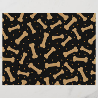 Brown Dog Bone with Black Back Scrapbook Paper