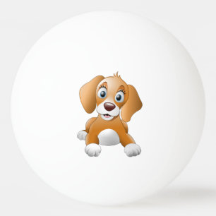 Brown dog clipart ping pong ball