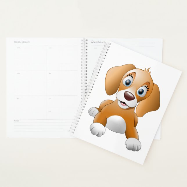 Brown dog clipart planner (Display)