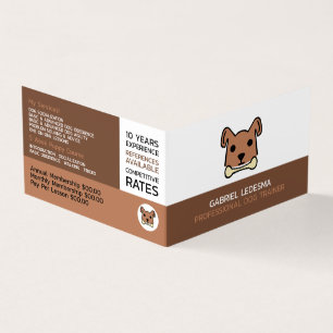 Brown Dog, Dog Trainer Detailed Business Card
