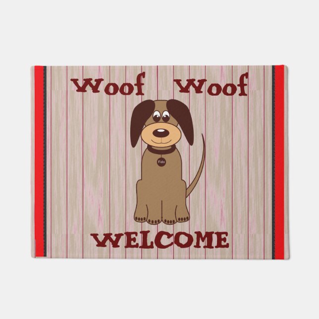 Brown Dog Door Mat (Front)