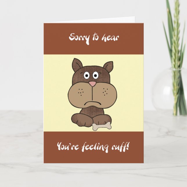 Brown Dog Get Well Card (Front)
