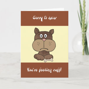 Brown Dog Get Well Card