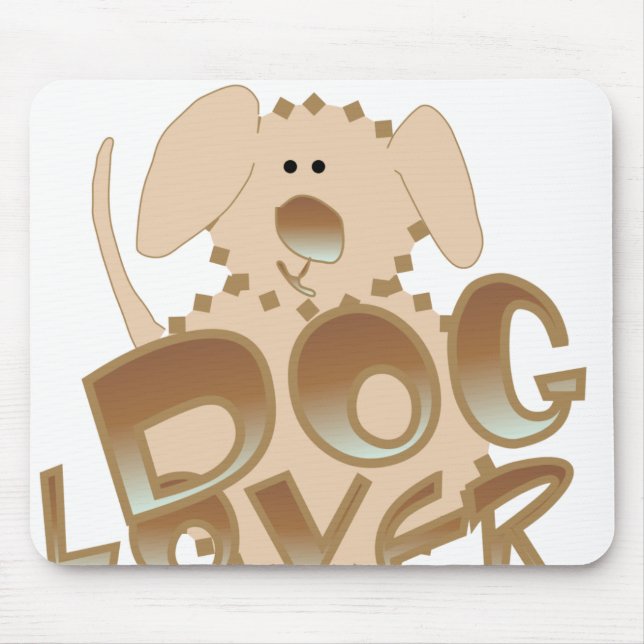 Brown Dog Lover Mouse Mat (Front)