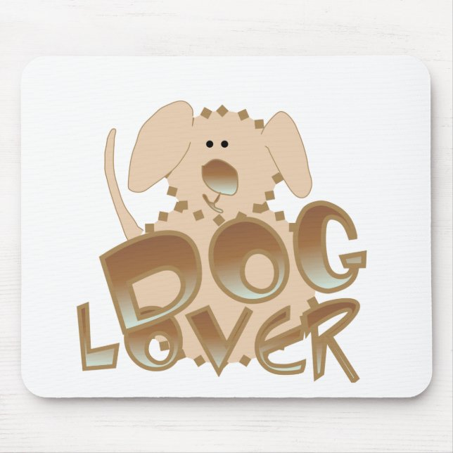 Brown Dog Lover Tshirts and Gifts Mouse Mat (Front)