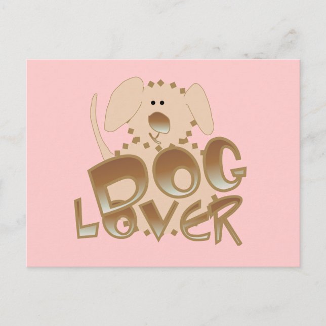 Brown Dog Lover Tshirts and Gifts Postcard (Front)