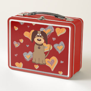 Brown Dog Lunch Box
