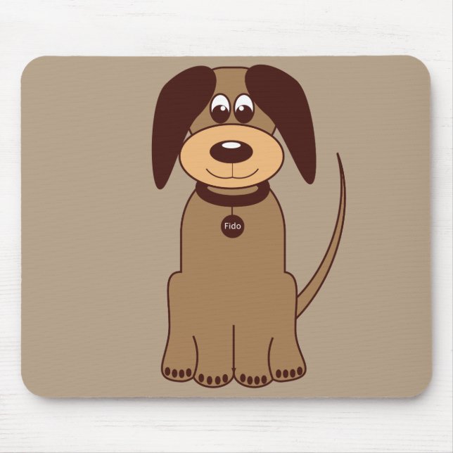 Brown Dog Mouse Mat (Front)