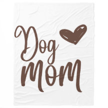 Brown Dog Mum 60x80 Fleece Blanket