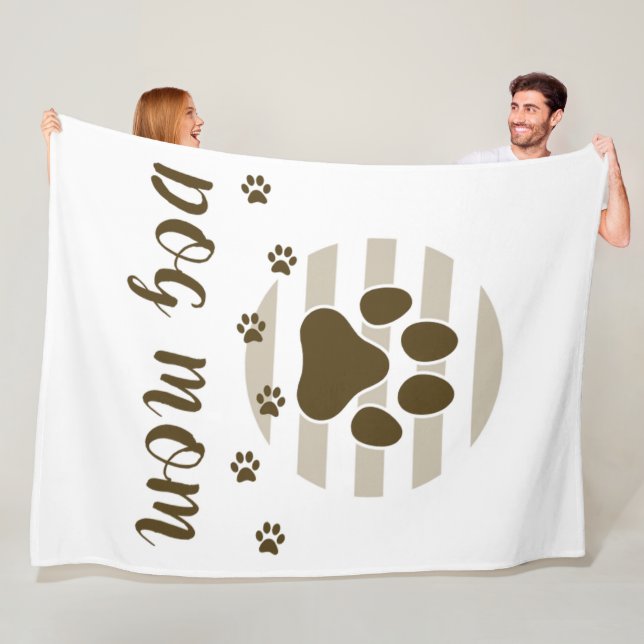 Brown Dog Mum Love 60x80 Fleece Blanket (In Situ)